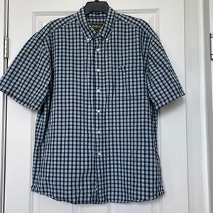 Eddie Bauer Men's Navy Blue Short Sleeve Shirt, size XL
